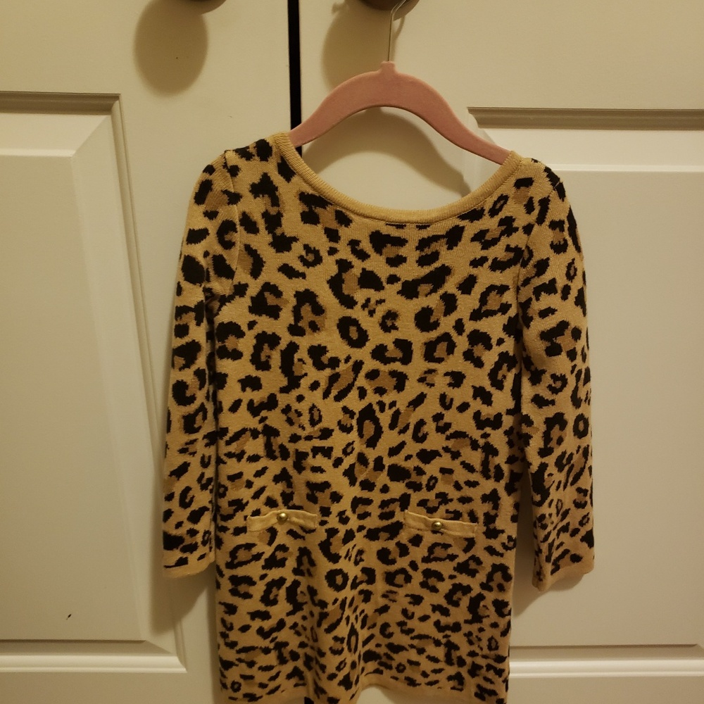 Janie and Jack cheetah print sweater dress